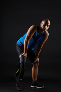 Paralympic sportsman taking part in competition